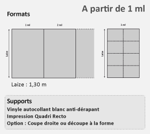 adhésif spécial sol formats et supports