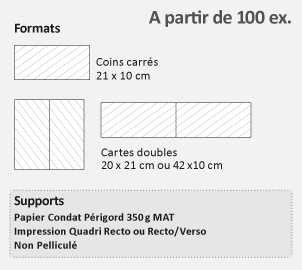 carte de correspondance formats et supports