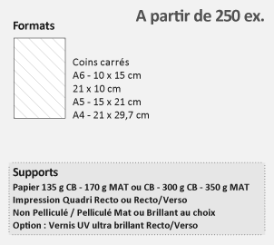 flyer formats et supports