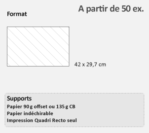 set de table formats et supports