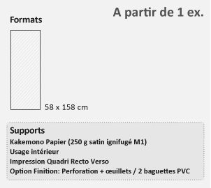 kakemono papier formats et supports